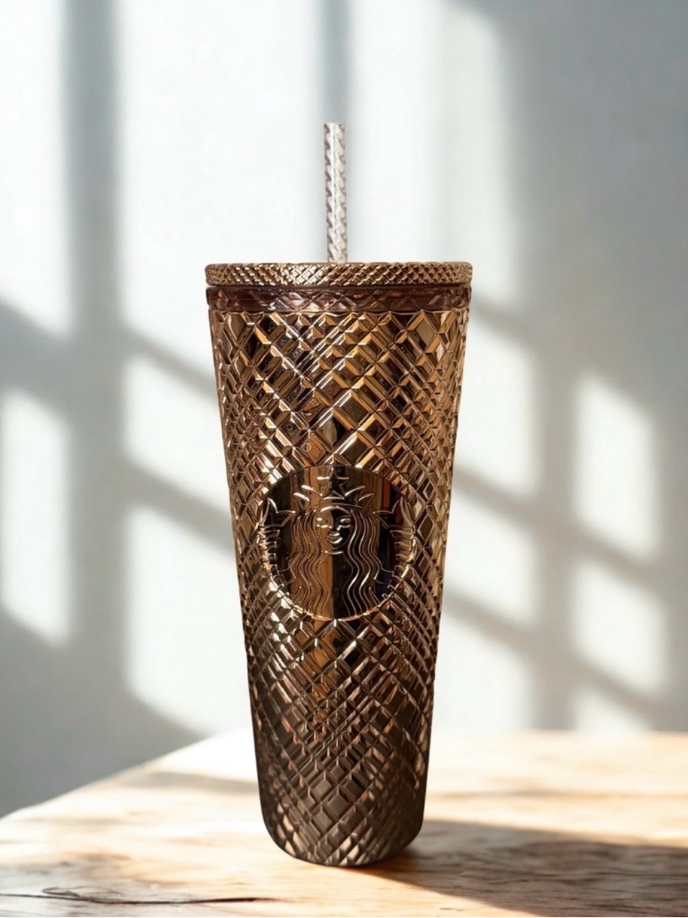 STARBUCKS | NWT METALLIC COPPER ROSE GOLD QUILTED TUMBLER